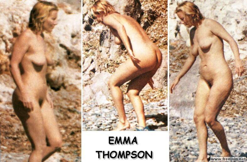 Emma thompson topless - 🧡 Emma Thompson changing on a beach shows her nude ti...